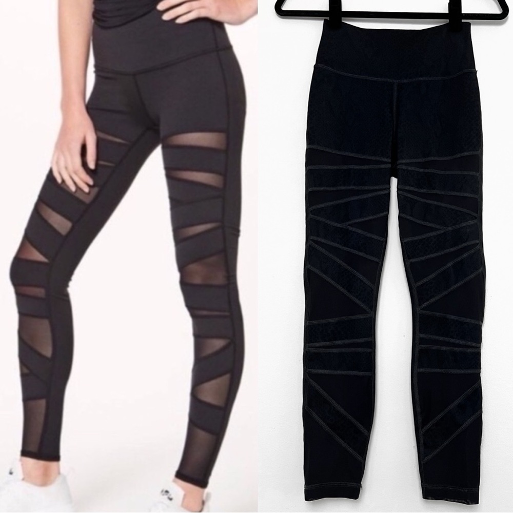 Lululemon Tech Mesh Criss Cross Leggings Size 4